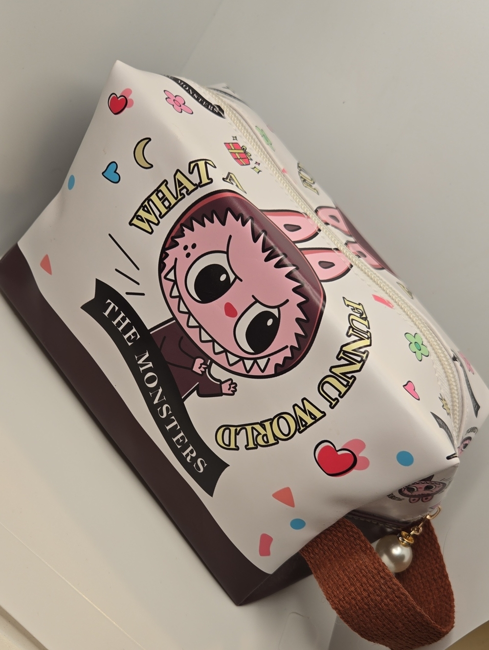 Labubu "The Monsters" Print Makeup Cosmetic Bag